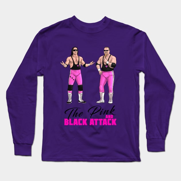 The Pink and Black Attack 1989 Long Sleeve T-Shirt by PreservedDragons